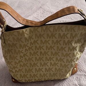 Michael Kors Brown Monogram Shoulder Bag